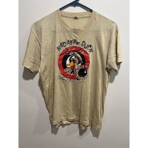 Vintage 1986 Looney Tunes Kadaffy Duck T Shirt XL Ronald Reagan Y2K 80's